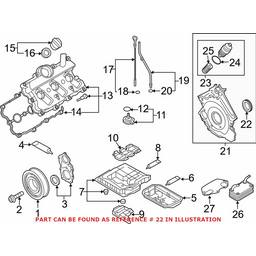 Audi Engine Crankshaft Seal 06E103051J